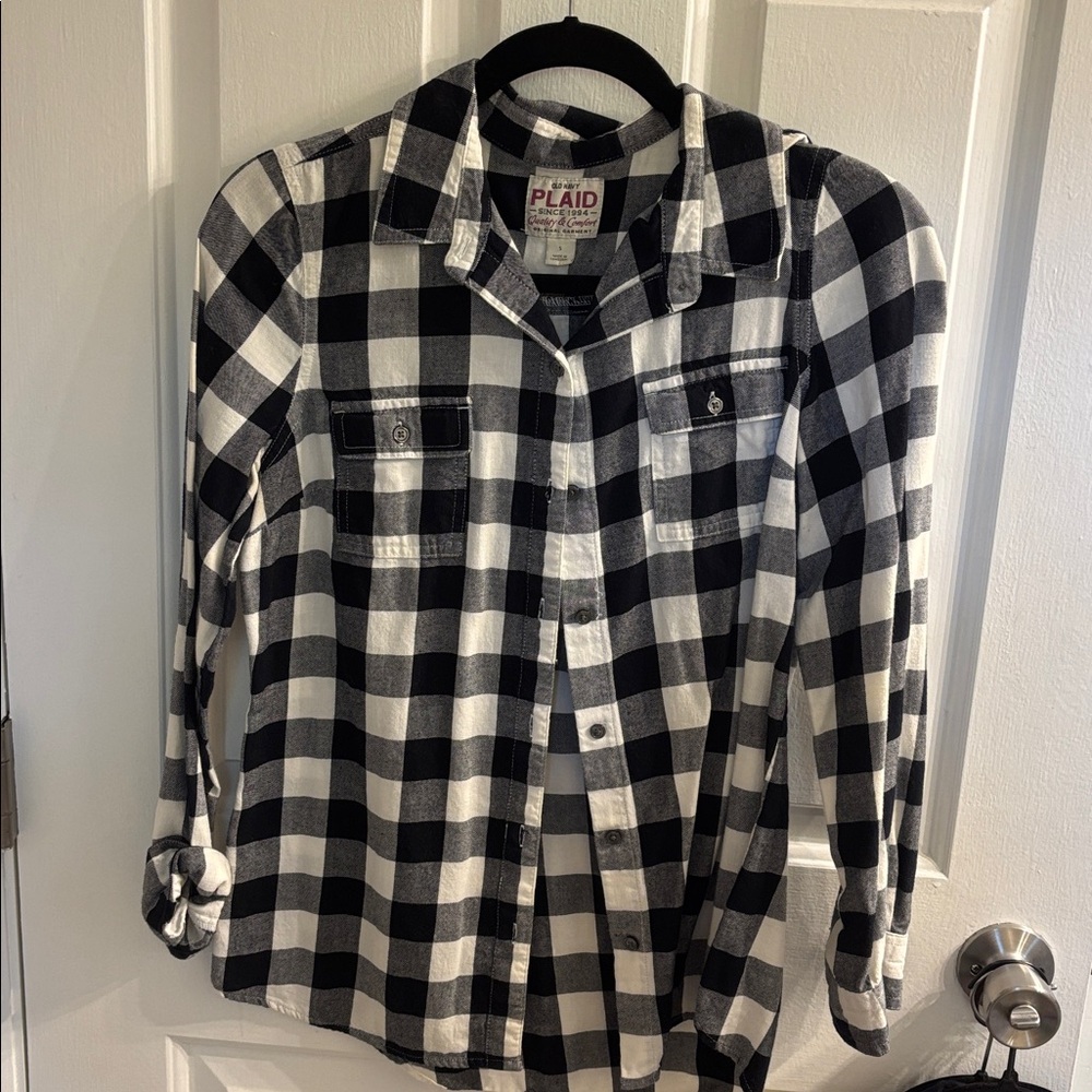 Old Navy Monochrome Checkered Shirt